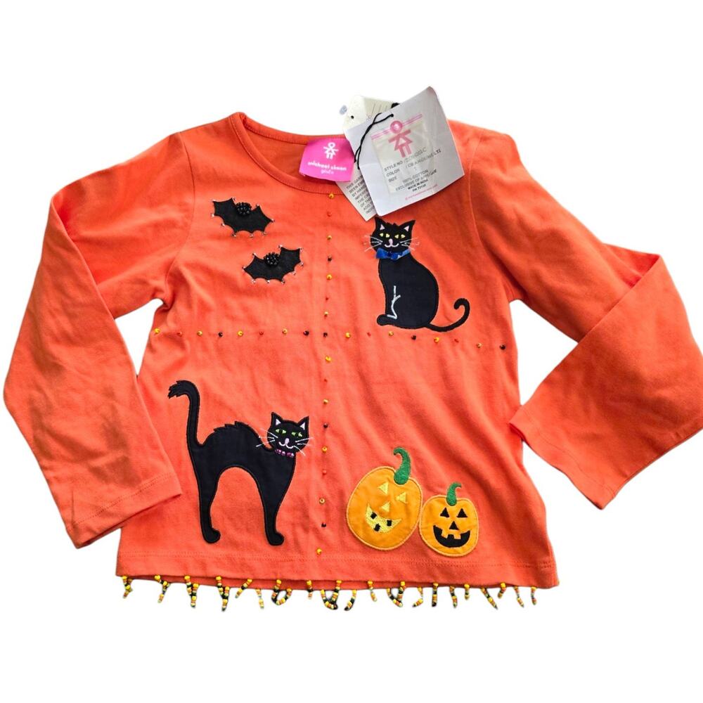 Vintage Michael Simon Girl Halloween Holiday Shirt SZ 7 New Old Stock